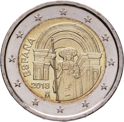 купить Испания 2 евро (euro) 2018 "ЮНЕСКО - Сантьяго-де-Компостела"