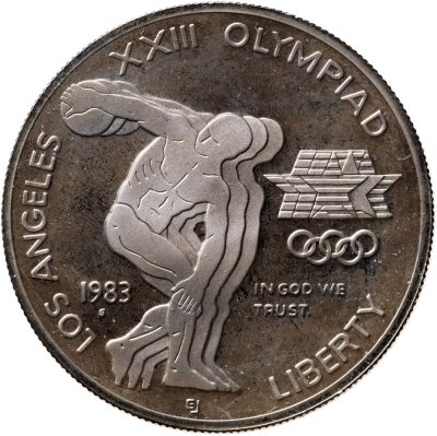 купить США 1 доллар 1983 "XXIII летние Олимпийские Игры - Дискобол" в коинкарте