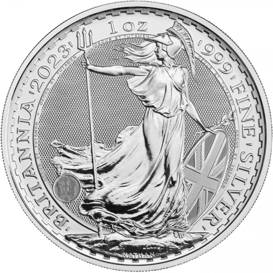 Монета Великобритания 2 фунта 2023 Стоящая Британия стоимостью 5566 руб.