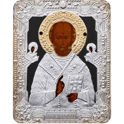 купить Острова Кука 5 долларов 2010 «Икона Святого Николая», в футляре с сертификатом