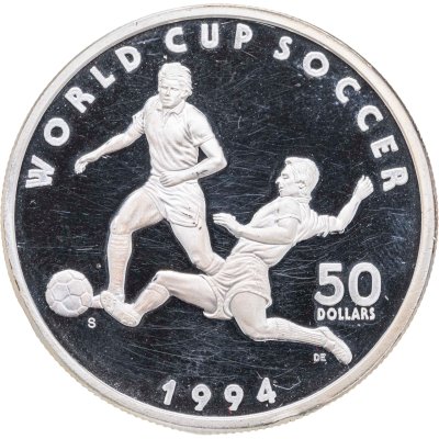 купить Маршалловы острова 50 долларов 1994 "Чемпионат мира по футболу 1994"