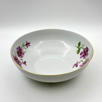 купить Салатник, украшенный цветочным декором, фарфор, деколь, золочение, Freiberger Porzellan, ГДР, 1970-1995 гг.