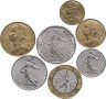 Купить Франция набор монет 1979-1993 (7 штук) новый франк