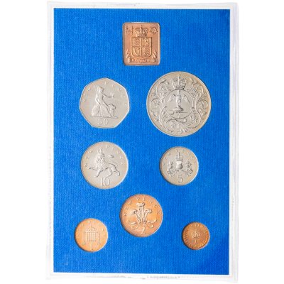 купить Великобритания, годовой набор из 7 монет 1977 года (с юбилейными 25 пенсов 1977 "25-я годовщина вступления на престол королевы Елизаветы II")