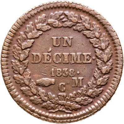 купить Монако 10 сантимов 1838