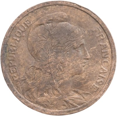 купить Франция 2 сантима (centimes) 1914