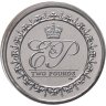 Купить Британская территория в Индийском океане 2 фунта 2011 "Королева Елизавета и Принц Филипп" в конверте с марками