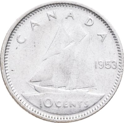 купить Канада 10 центов (cents) 1953