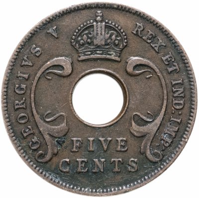 купить Британская Восточная Африка 5 центов (cents) 1935