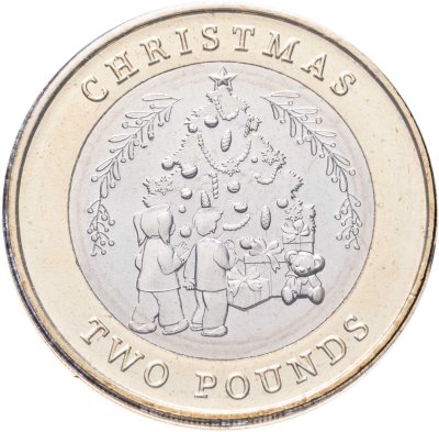 купить Гибралтар 2 фунта (pounds) 2023 "Рождество" в коинкарте