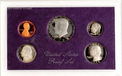 купить США Годовой набор монет 1984 Proof (5 штук) в упаковке
