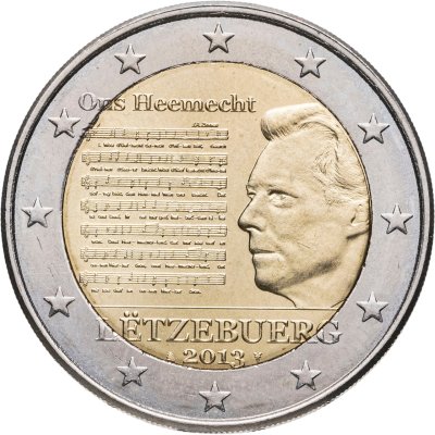 купить Люксембург 2 euro (евро) 2013 Национальный Гимн