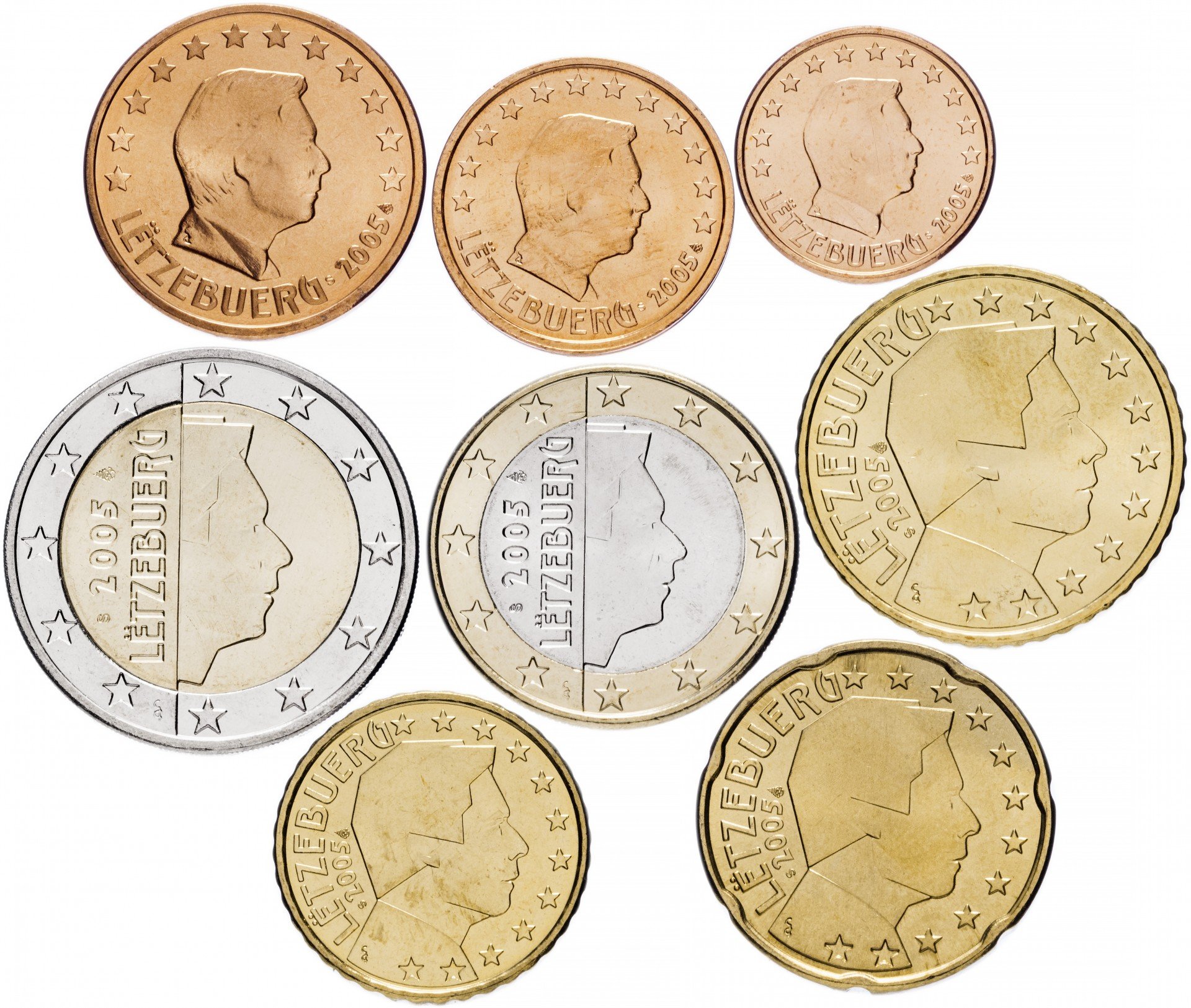 Какой сейчас евро. Монеты евро Люксембург. Евро монеты номинал. Разменные монеты евро. Евро железные монеты.
