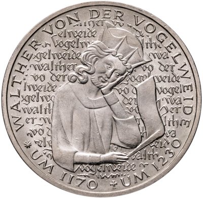 купить Германия 5 марок (deutsche mark) 1980 750 лет со дня смерти Вальтера фон дер Фогельвейде