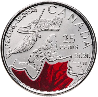 купить Канада 25 центов 2020 "Соединение Канады - Нарвал"