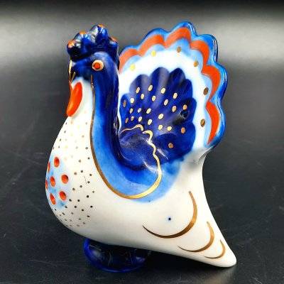 купить Солонка "Индюк", скульптор М.Н. Мох, фарфор, роспись, золочение, Ленинградский фарфоровый завод (ЛФЗ), СССР, 1960-1970 гг.