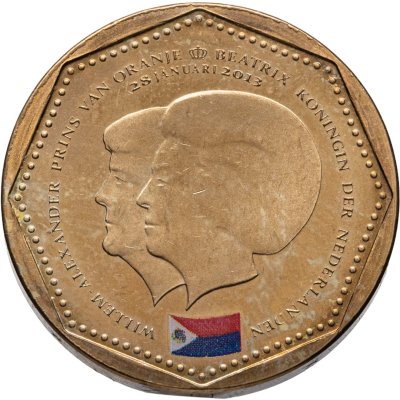 купить Нидерландские Антильские острова 5 гульденов (gulden) 2013 Флаг Синт-Мартен