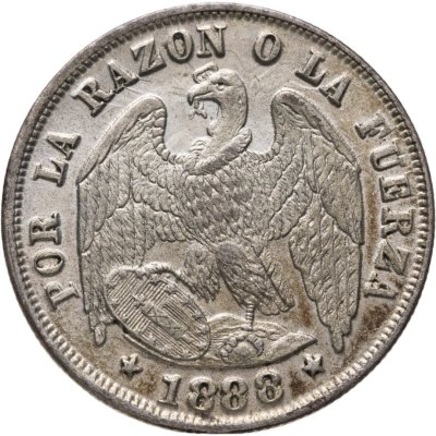 купить Чили 1/2 десимо (decimo) 1888