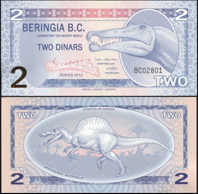 купить Берингия 2 динара 2012 [Пластик Pick NL] "Банкнота выпущена специально для коллекционеров и не является официальной денежной единицей."