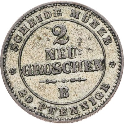 купить Германия, Саксония 2 новых гроша 1863