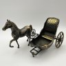 Купить Статуэтка "Экипаж" ("Лошадь, запряженная повозкой"), металл, литье, формовка, бронзирование, Западная Европа, 1970-1990 гг.