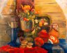 Купить Картина "Натюрморт с самоваром", неизвестный художник, холст, масло, деревянный подрамник, Российская Федерация, 2015-2025 гг.