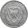 Купить Германия 3 рейхсмарки (reichsmark) 1930 "Освобождение Рейнской области (Рейнланда)" Знак монетного двора "J"