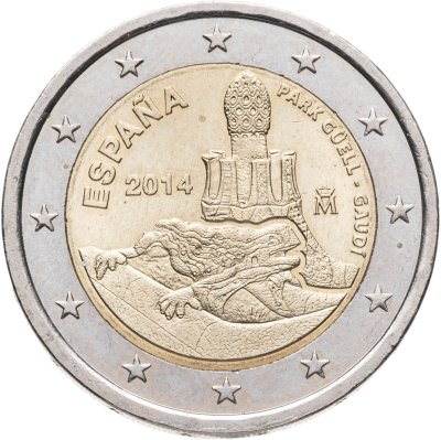 купить Испания 2 евро 2014 "Всемирное наследие ЮНЕСКО - Парк Гуэль в Барселоне"