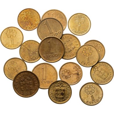 купить Португалия набор монет 1 эскудо 1981-2000 (17 штук)