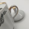 Купить Сервиз кофейный на 6 персон с декором в виде роз (9 предметов), фарфор, деколь, золочение, Барановский фарфоровый завод, СССР, 1970-1991 гг.