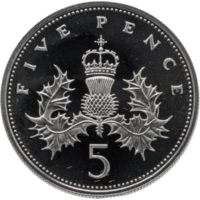 купить Великобритания 5 пенсов (pence) 1986