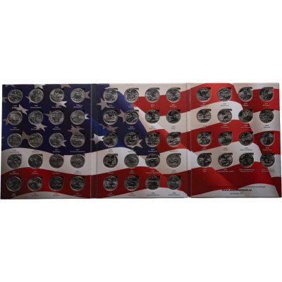 купить США набор из 56 монет 25 центов (1/4 доллара, квотер) 1999-2009 "Штаты и Территории" в альбоме
