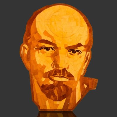 купить Панно агитационное "Портрет В.И. Ленина", дерево, маркетри, лак, СССР, 1950-1970 гг.