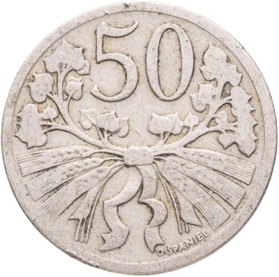 купить Чехословакия 50 геллеров (haleru) 1924