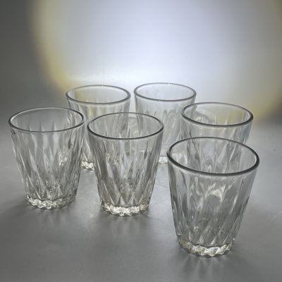 купить Набор из 6 стопок с рельефным декором, стекло, пресс, СССР, 1970-1990 гг.