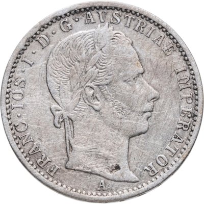 купить Австрия 1/4 флорина (florin) 1859 A Маленький орел знак монетного двора "A" - Вена