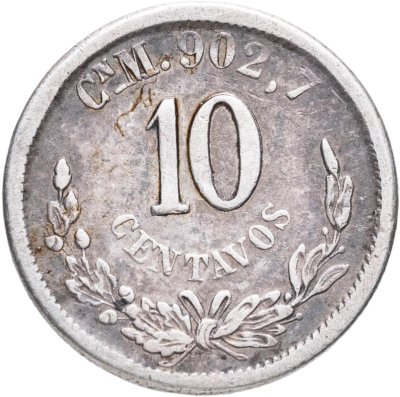 купить Мексика 10 сентаво (centavos) 1892 Cn M - монетный двор Кульякан