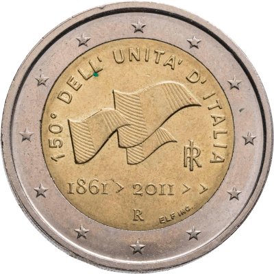 купить Италия 2 euro (евро) 2011 150 лет объединения Италии