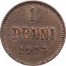 Купить 1 пенни (penni) 1913 Российская Финляндия