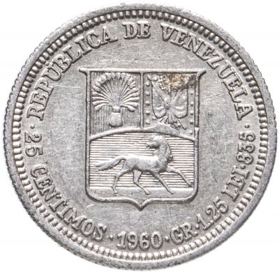 Купить Венесуэла 25 сентимо 1960