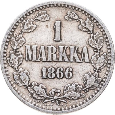 купить 1 марка 1866 S Российская Финляндия