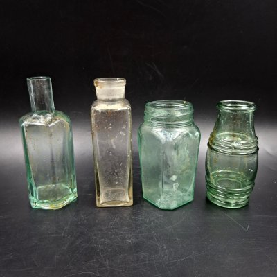 купить Набор из 4-х ёмкостей различных форм и размеров, стекло, Европа, 1900-1940 гг.