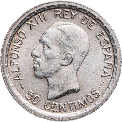 купить Испания 50 сентимо (centimos) 1926