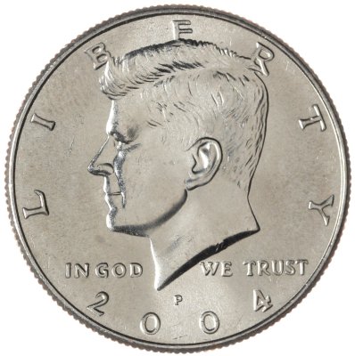 купить США 50 центов (1/2 доллара, half dollar) 2004 P Kennedy Half Dollar (Кеннеди) знак монетного двора "P" - Филадельфия