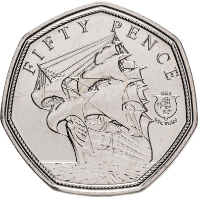 купить Джерси 50 пенсов (pence) 2022 "HMS Victory - На всех парусах"