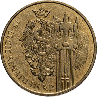 купить Польша 2 злотых 2004 г 15 лет сенату республики Польши