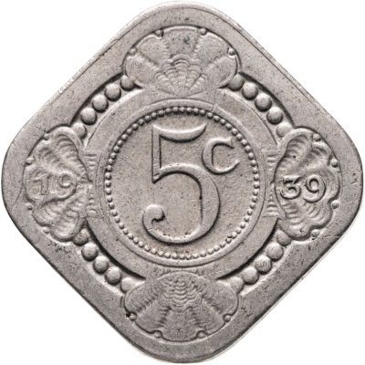 купить Нидерланды 5 центов (cents) 1939