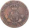 Купить Испания 2 1/2 сентимо (centimos) 1868,  знак монетного двора "8-и конечная звезда" и "OM" - Барселона