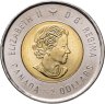 Купить Канада 2 доллара (dollars) 2020 "75 лет окончания Второй мировой войны" (цветная)