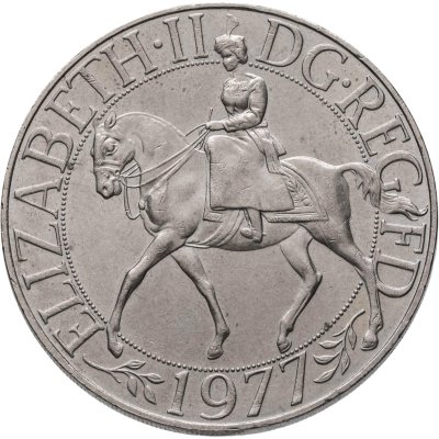 купить Великобритания 1 крона (25 новых пенсов) 1977 "Cеребряный юбилей царствования Елизаветы II"